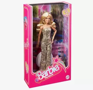 💞💖 NEW Barbie Movie Barbie Margot Robbie Doll in Gold Disco 💞💖 HPJ99 - Picture 1 of 11