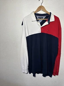 Polo Tommy Hilfiger xxl manga larga, icónico, ¡de colección! ¡XX-GRANDE! Envío rápido - Imagen 1 de 8