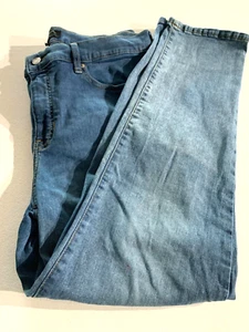 BANANA REPUBLIC Jeans Blue Denim High Rise Slim Cotton Stretch Five Pocket 31 12 - Picture 1 of 13