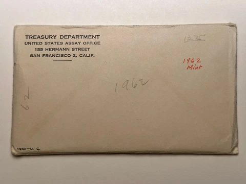 1962 United States Mint P&D Uncirculated Set Cover