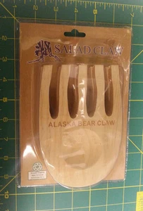 ¡Nuevo! Servidor de ensalada y pasta de madera de garra de oso de Alaska - viene en paquete sellado - Imagen 1 de 4