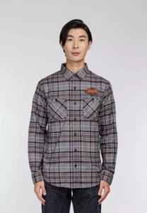 Harley-Davidson Mens 120th Anniversary Plaid Long Sleeve Shirt Gray Size L Large - Picture 1 of 15