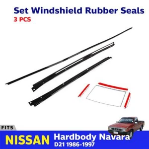 Windshield Reveal Moulding Seal Fits Nissan Hardbody D21 Truck UTE 1986-97 Set 3 - Picture 1 of 5