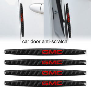 For GMC Car Door Handle Anti Scratch Stickers Emblems Badges Cover Carbon Fiber