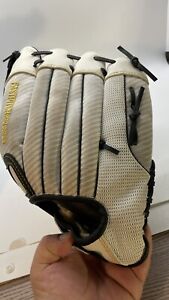 Franklin Fastpitch Pro Series 12" Softball Glove, White/Black Left Handed Mitt ￼