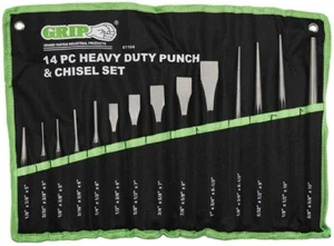 GRIP 61104 14 PC Heavy Duty Punch & Chisel Set - Picture 1 of 1