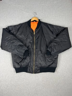 Rothco MA-1 Flight Jacket Mens 4XL Black Reversible Bomber Aviator Flight - Image 1 of 4