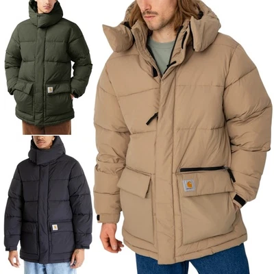 Carhartt Mens Puffer Jacket Lightweight Long Sleeve Coat Full Zip Comfort Winter - Image 1 of 4