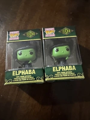 Dos (2) Funko Wicked Elphaba Pocket Pop! Llaveros Foto 1 de 4