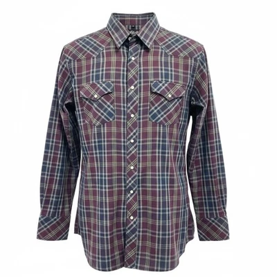 Camisa Western Caballo Blanco Talla Grande Multicolor Cuadros Perla Camisa a Presión (E19) Foto 1 de 4