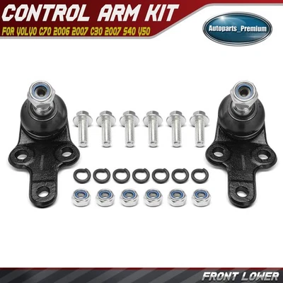 2 piezas rótula inferior delantera para Volvo C70 2006 2007 C30 2007 S40 2004-2007 V50 Foto 1 de 4