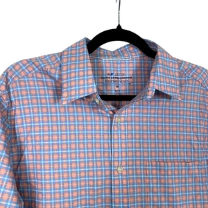 Vineyard Vines Mens Medium Button Down Shirt Check Classic Collared Purple Work - Picture 1 of 7