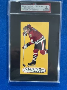 1994-95 PARKHURST TALL BOYS BOBBY HULL AUTOGRAPH AUTO KSA 9 MINT AUTO 9 - Picture 1 of 2