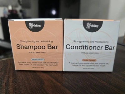The Earthling Co. Shampoo & Conditioner Bar vanilla coconut free shipping
