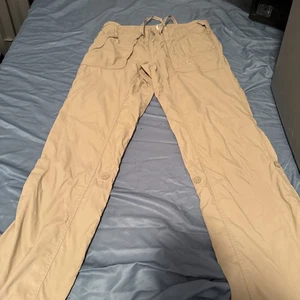 The North Face Women's Convertable Roll-Up Lightweight Hiking Pants Sz6 Khaki - Picture 1 of 6