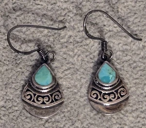 Boma 925 Sterling Haken Ohrhänger 3,26g 1,25" Top Zustand  - Bild 1 von 10