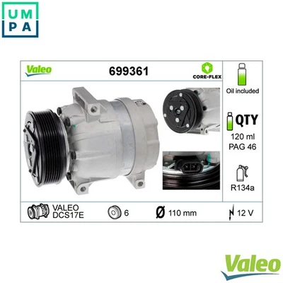 COMPRESSOR AIR CONDITIONING 699361 FOR RENAULT SCENIC/MPV MASTER/II/Van/Bus 1.8L - Image 1 of 4