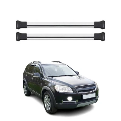 Roof Rack Cross Bars Luggage Carrier for Chevrolet Captiva Sport 2012-2015 Gray - Imagem 1 de 4