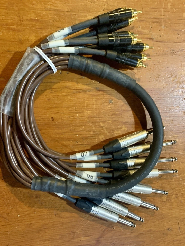 "1/4"" a RCA 8 canales, 2 pies" Foto 1 de 1