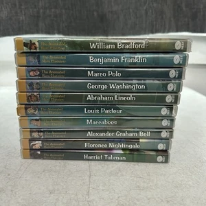 The Animated Hero Classics 10 DVD Lot Nest Learning System Homeschool 4 New - Picture 1 of 2