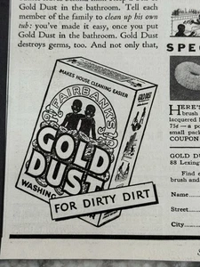 1931 Better Homes and Gardens, Gold Dust Washing Powder Racial Ad Black Twins - Picture 1 of 6