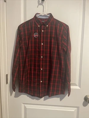 Camisa de manga larga a cuadros roja con botones talla L (14/16) Chaps para niños Foto 1 de 4