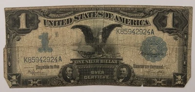 1899 United States One Dollar Black Eagle Large Silver Certificate - 456b - Image 1 of 3