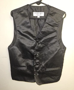 Size 6 Boys VESUVIO NAPOLI Black Dress Vest - Picture 1 of 4