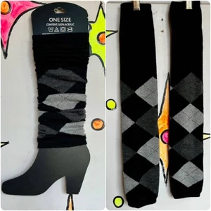 Y2K Plaid Leg Warmers - Fairy Grunge Emo Goth Indie Sleaze - NWT - One Size - Picture 1 of 5