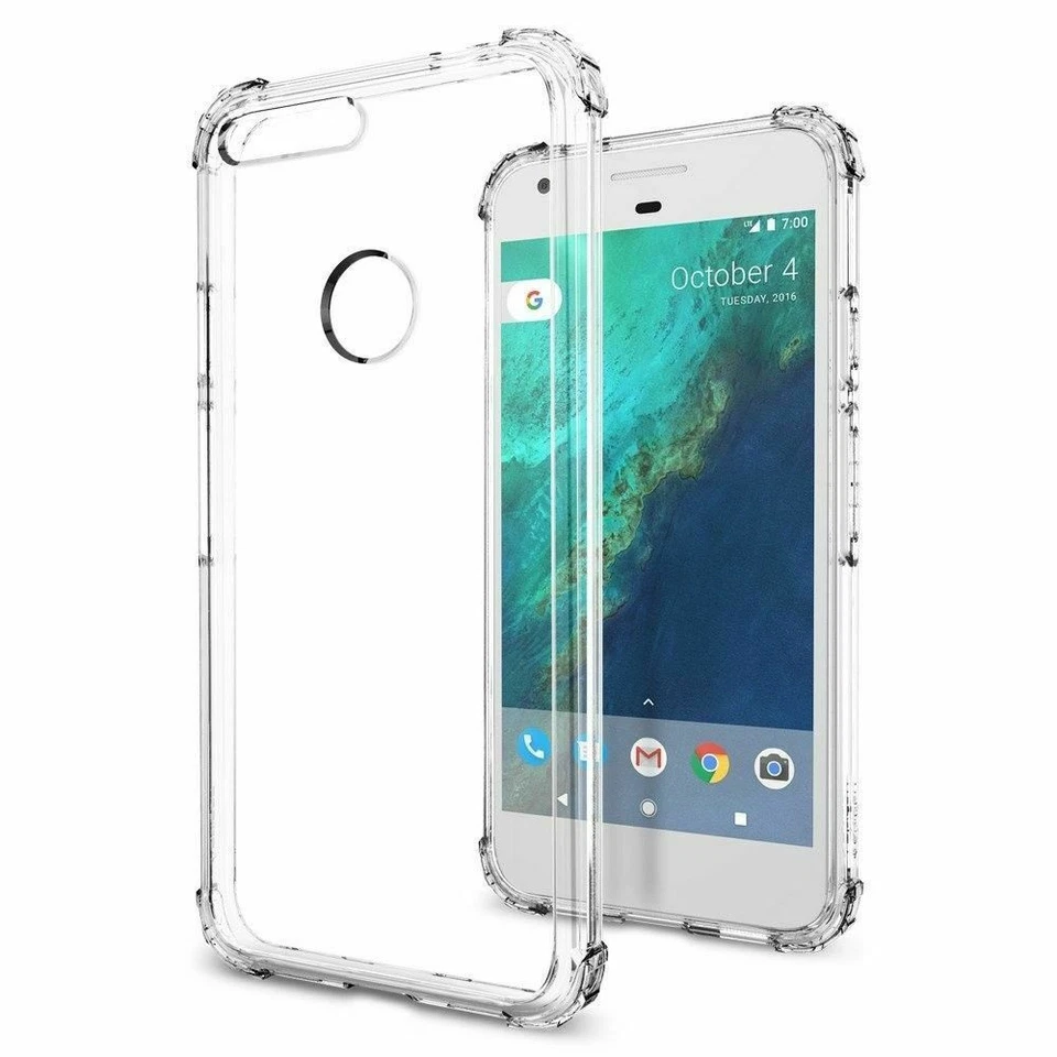 Estuche con carcasa de cristal Spigen grado militar para Google Pixel XL cristal transparente  Foto 1 de 1