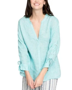 NIC+ZOE 292451 Women Cliff View Top Aqua Size XS (US 0-2) - Picture 1 of 2