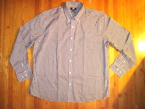 Cutter & Buck Maroon/White Check Easy Care Classic Fit Oxford Dress Shirt 2X NWT - Picture 1 of 7
