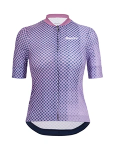 2024 Paws Short Sleeve Womens Cycling Jersey Lilac by Santini - Picture 1 of 5