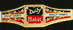 175Rt-USA Vitola Antigua-Old Cigar Band-Marca DAILY HABIT - Bild 1 von 3