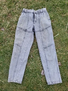 Vintage LEE Navigation Black Jeans Pants Size 14 Pockets Falcon League 27x28.5 - Picture 1 of 9