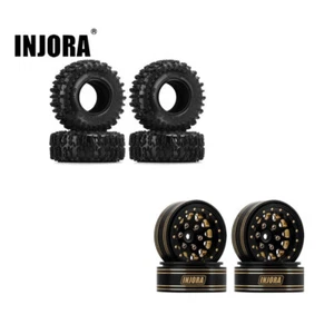 INJORA Latón Beadlock 1.3 Ruedas y Neumáticos para 1/24 1/18 TRX4M SCX24 AX24 FCX24 - Imagen 1 de 17