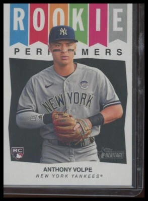 2023 Topps Heritage #RP-7 Anthony Volpe Rookie Performers - Image 1 of 2