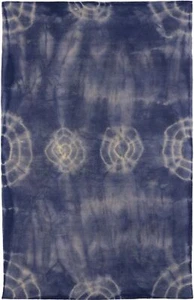 Purple-navy Tie-Dye Design 5X8 Hand-Tufted Modern Rug Contemporary Kids Carpet - Picture 1 of 14