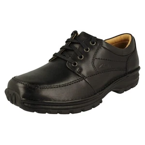 Clarks ACTIVE-AIR EXTREME COMFORT Zapato de Cuero Negro Hombre AMPLIO AJUSTE UK-9 H EU-43 W - Imagen 1 de 9