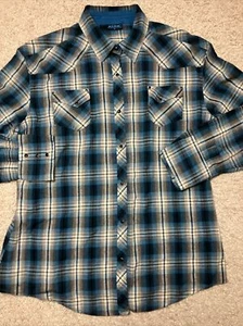 Kuhl Shirt Adult Extra Large Blue Pearl Snap Outdoors Women’s Heart Logo - Picture 1 of 12