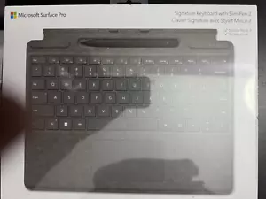 NEW Microsoft Surface Pro Signature Keyboard with Surface Slim Pen 2 PLATINUM - Picture 1 of 8