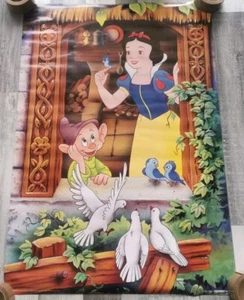 Vintage 1994 Scandecor Disney Snow White Poster Printed In Germany - Picture 1 of 13