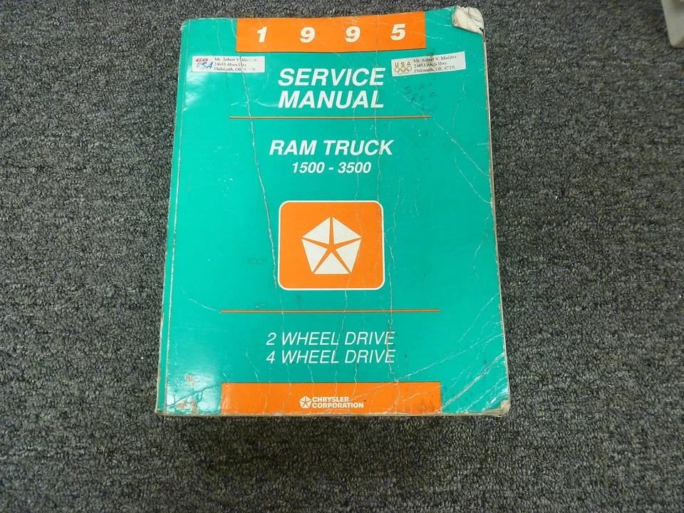 1995 Dodge Ram 1500 грузовик магазин сервис ремонт руководство LT Laramie SLT ST WS   - Изображение 1 из 1