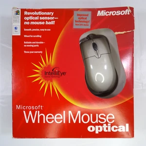 Microsoft Wheel Mouse Optical USB PS/2 Compatible New In Open Box - Picture 1 of 10