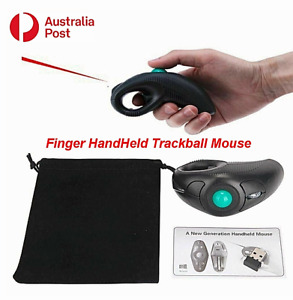Finger Trackball Mouse HandHeld Mice Laser Pointer 2.4G USB Wireless PC Laptop  