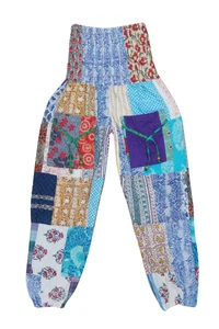 Boho Gypsy Hippy Yoga Pant Cotton Patchwork Printed Loose Baggy Comfy Pants S/M