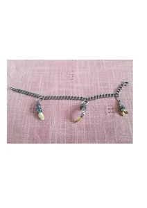 Armband mit 3 Anhängern (ca. 2-3 cm), Trachtenschmuck, Jagdtrophäen, Silber 835, - Bild 1 von 4