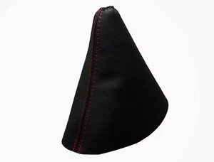 CITROEN C5 (2001-2008) Soufflet Levier De Frein 100% Cuir - Couture Rouge - Picture 1 of 1