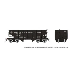 Rapido 148015A HO Scale Cumberland & Pennsylvania PRR GLa 2-Bay Hopper Single - Picture 1 of 1