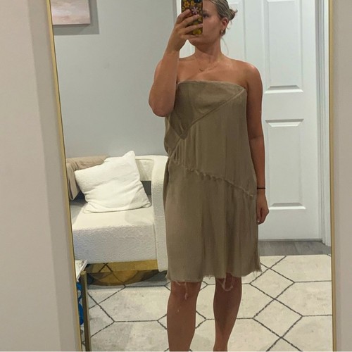 ACNE STUDIOS Abito da acne Libi zampa corta senza spalline mini nudo